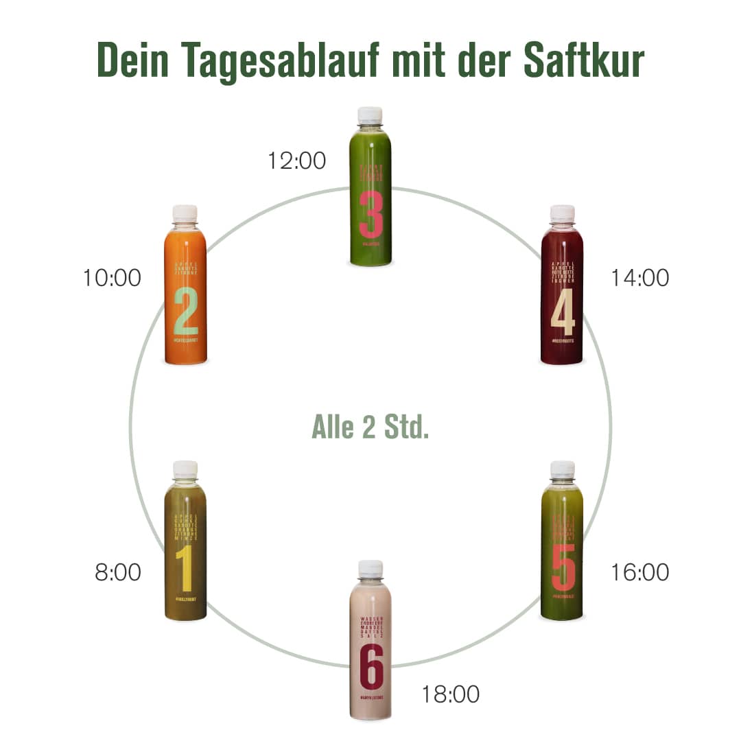 Tagesablauf Klassik Saftkur